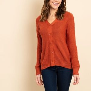 🌸SALE🌸 Rust Knit Button Front Cardigan Sweater